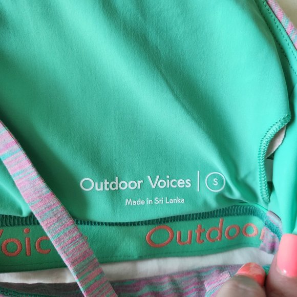 Outdoor Voices Flow Strappy Bra in Watermelon Sugar Size Small NWT - Picture 7 of 7